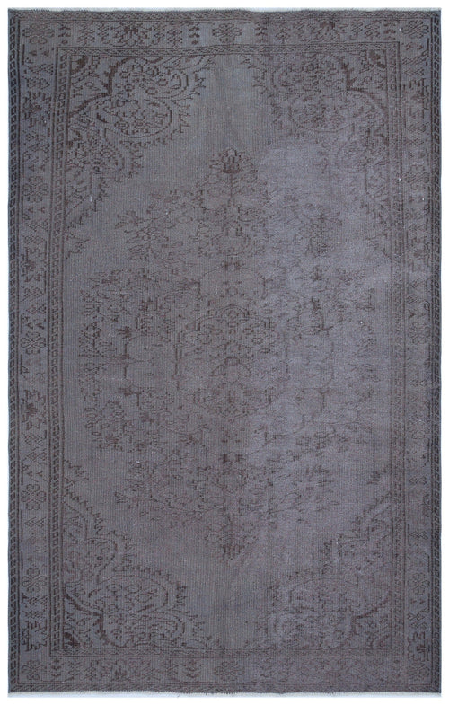 Atina Grey Vintage Wool Handmade Area Rug 5'10" x 8'2"