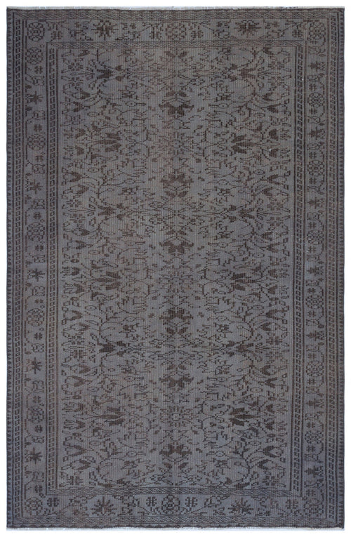 Atina Grey Vintage Wool Handmade Area Rug 5'2" x 8'0"