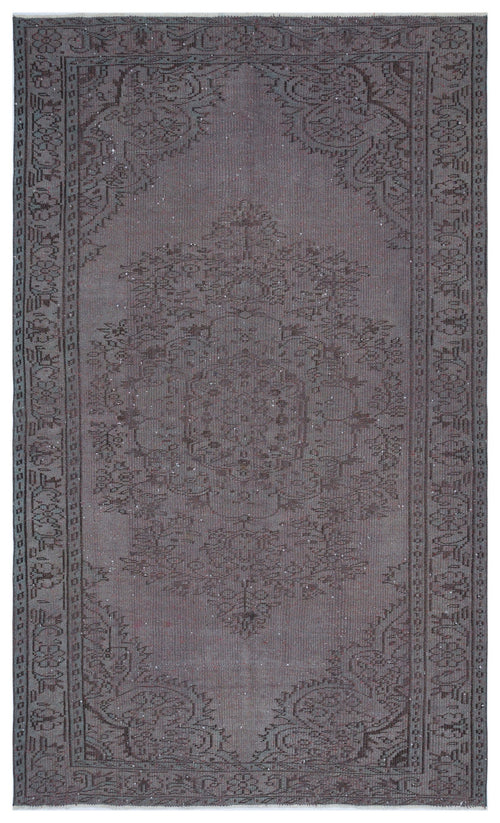 Atina Grey Vintage Wool Handmade Area Rug 5'8" x 9'2"