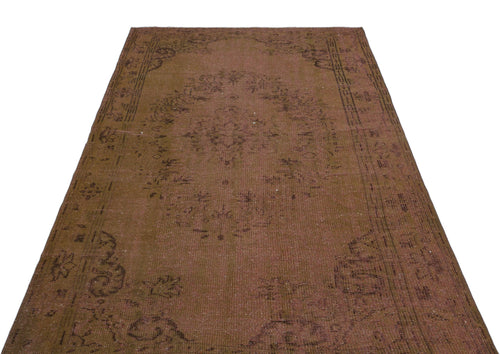 Atina Brown Vintage Wool Handmade Area Rug 5'3" x 8'6"
