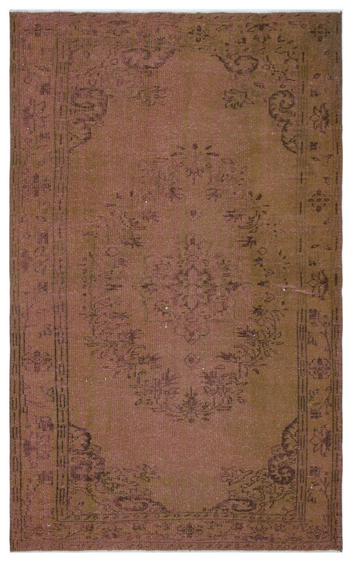 Atina Brown Vintage Wool Handmade Area Rug 5'3" x 8'6"