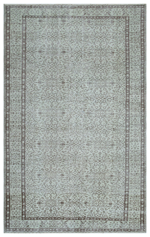 Atina Grey Vintage Wool Handmade Area Rug 5'8" x 9'0"