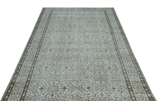 Atina Grey Vintage Wool Handmade Area Rug 5'8" x 9'0"