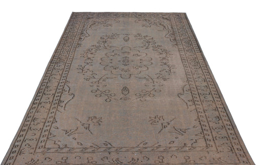 Atina Grey Vintage Wool Handmade Area Rug 5'7" x 8'0"