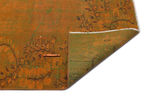 Atina Yellow Vintage Wool Handmade Area Rug 5'6" x 8'7"