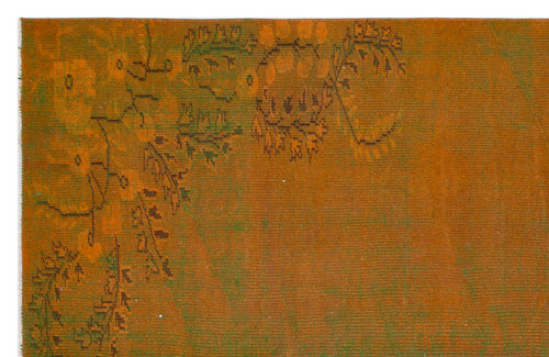 Atina Yellow Vintage Wool Handmade Area Rug 5'6" x 8'7"