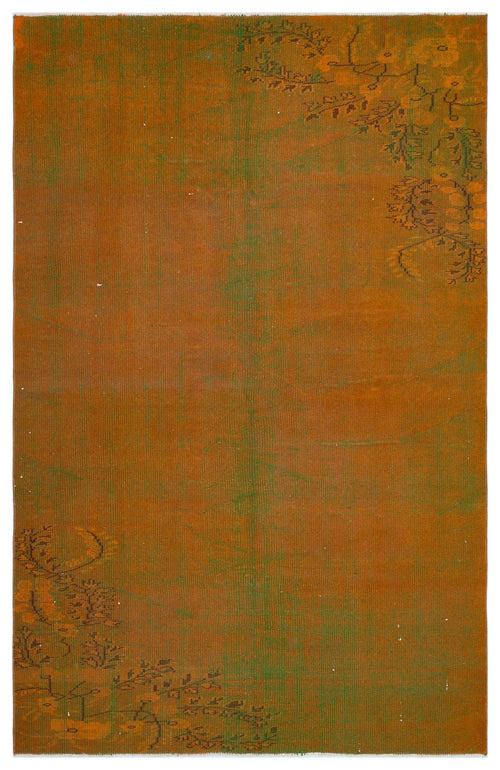 Atina Yellow Vintage Wool Handmade Area Rug 5'6" x 8'7"