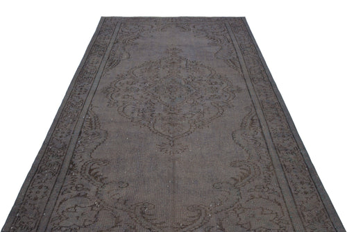 Atina Grey Vintage Wool Handmade Area Rug 5'5" x 9'11"