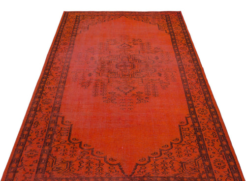 Atina Red Vintage Wool Handmade Area Rug 4'10" x 9'3"