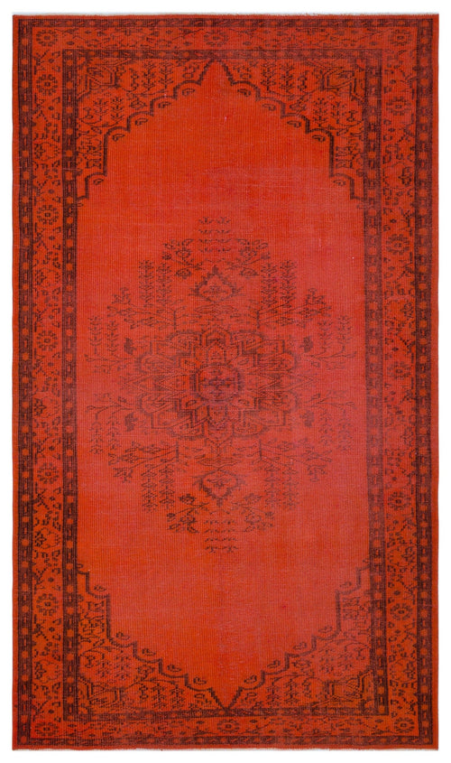 Atina Red Vintage Wool Handmade Area Rug 4'10" x 9'3"