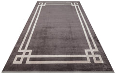 Cotton Area Rug - Sarpsborg Anthracite Machine Made Rug | High Quality Flatweave Carpet
