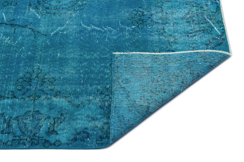Atina Turquoise Vintage Wool Handmade Area Rug 5'5" x 9'3"
