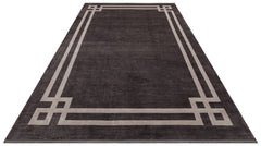 Cotton Area Rug - Sarpsborg Anthracite Machine Made Rug | High Quality Flatweave Carpet