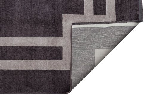 Cotton Area Rug - Sarpsborg Anthracite Machine Made Rug | High Quality Flatweave Carpet