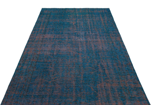 Atina Blue Vintage Wool Handmade Area Rug 5'1" x 8'4"