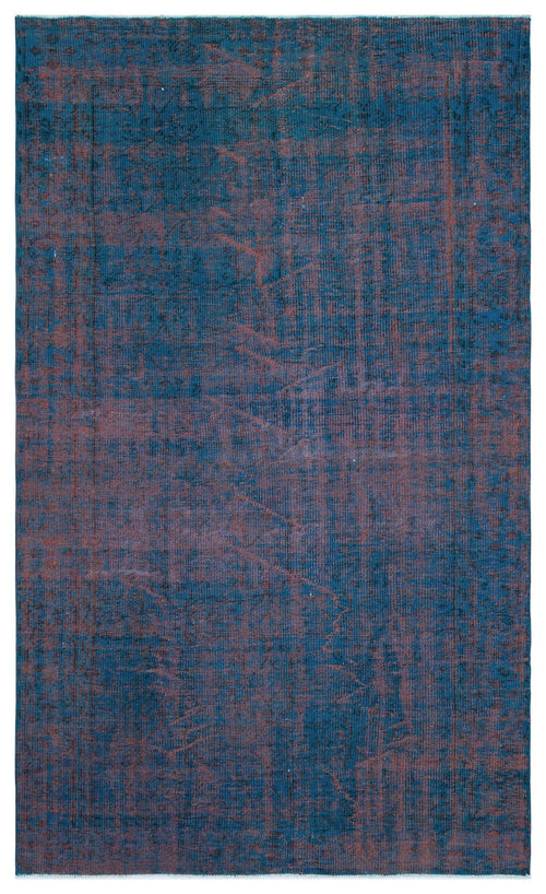 Atina Blue Vintage Wool Handmade Area Rug 5'1" x 8'4"