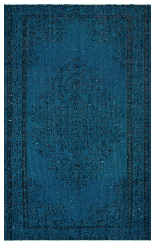 Atina Turquoise Vintage Wool Handmade Area Rug 5'7" x 8'8"