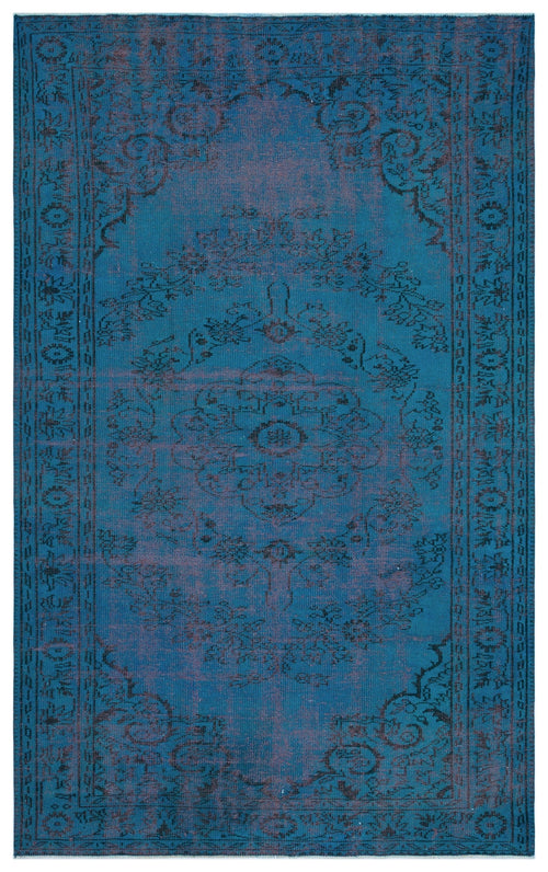 Atina Turquoise Vintage Wool Handmade Area Rug 5'10" x 9'5"