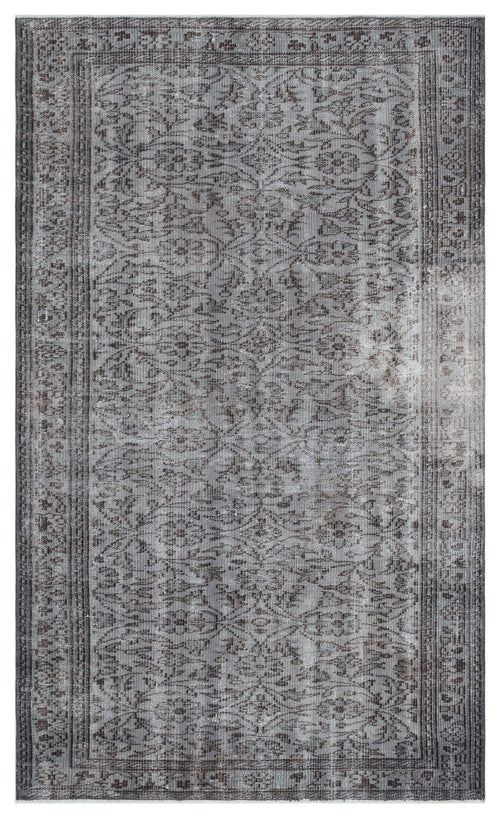 Atina Grey Vintage Wool Handmade Area Rug 4'8" x 7'9"