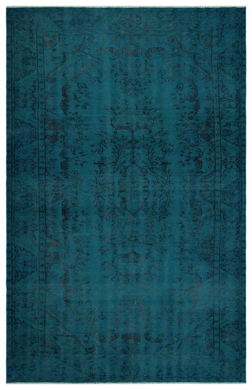 Atina Turquoise Vintage Wool Handmade Area Rug 6'0" x 9'3"