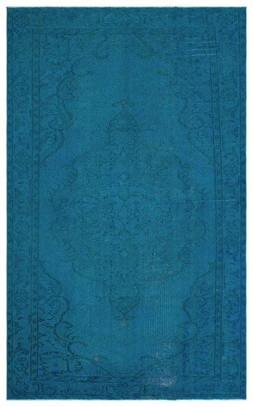 Atina Turquoise Vintage Wool Handmade Area Rug 5'8" x 8'11"