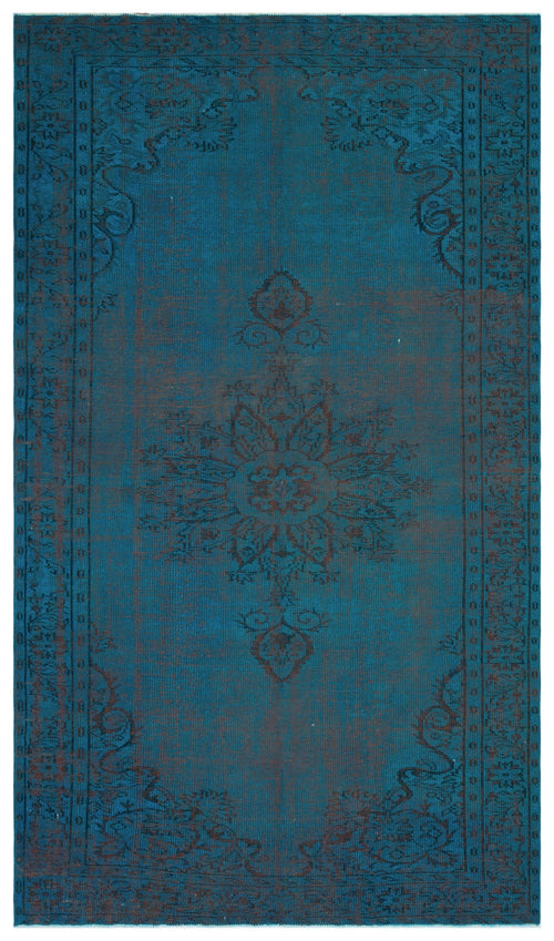 Atina Turquoise Vintage Wool Handmade Area Rug 6'4" x 10'2"