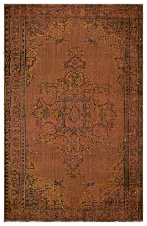 Atina Brown Vintage Wool Handmade Area Rug 6'2" x 8'11"