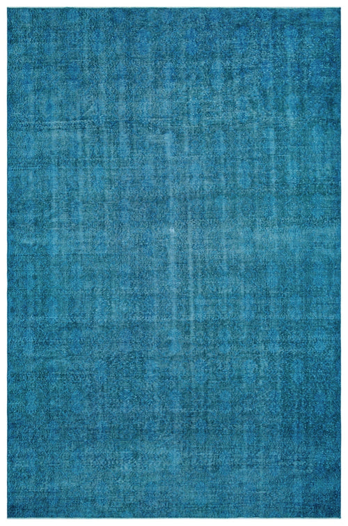Atina Turquoise Vintage Wool Handmade Area Rug 7'1" x 10'11"