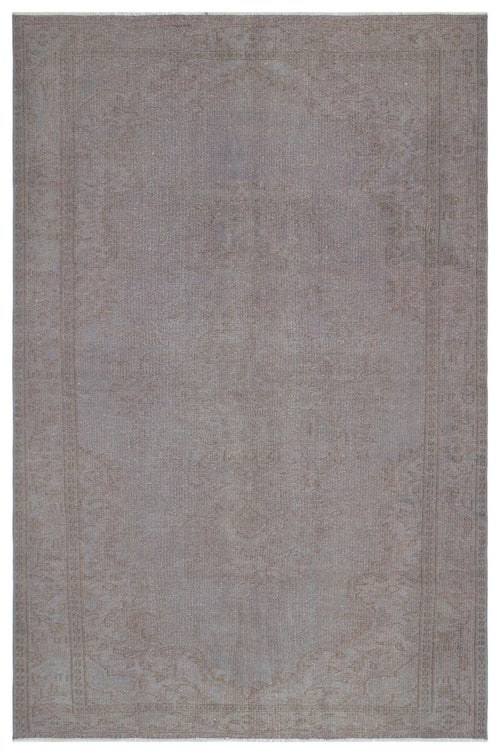 Atina Grey Vintage Wool Handmade Area Rug 5'7" x 8'9"