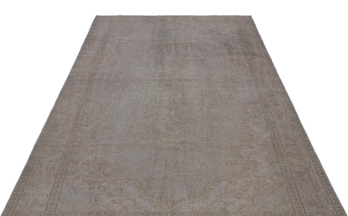 Atina Grey Vintage Wool Handmade Area Rug 5'7" x 8'9"