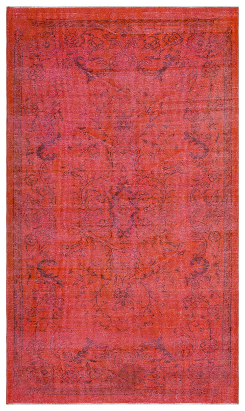 Atina Red Vintage Wool Handmade Area Rug 5'7" x 9'4"