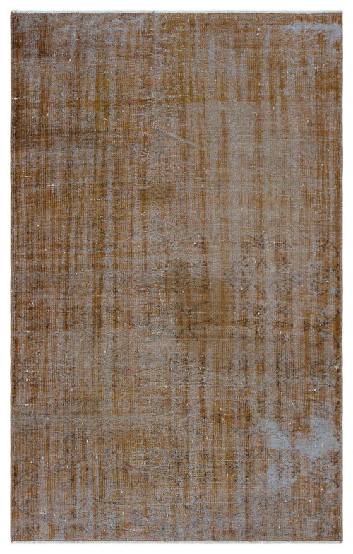 Atina Brown Vintage Wool Handmade Area Rug 5'0" x 7'9"