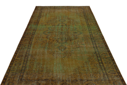 Atina Brown Vintage Wool Handmade Area Rug 5'4" x 8'9"