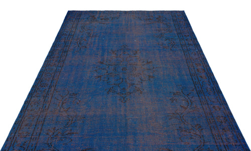 Atina Blue Vintage Wool Handmade Area Rug 5'7" x 9'3"
