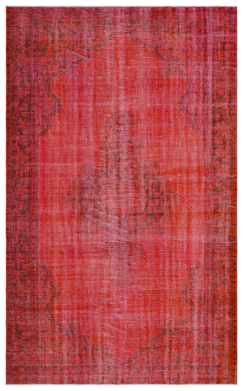 Atina Red Vintage Wool Handmade Area Rug 5'6" x 10'2"