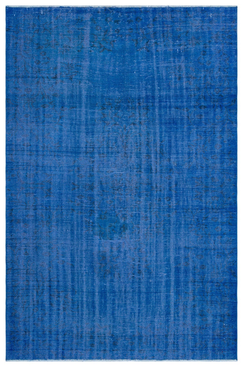 Atina Blue Vintage Wool Handmade Area Rug 6'4" x 9'6"