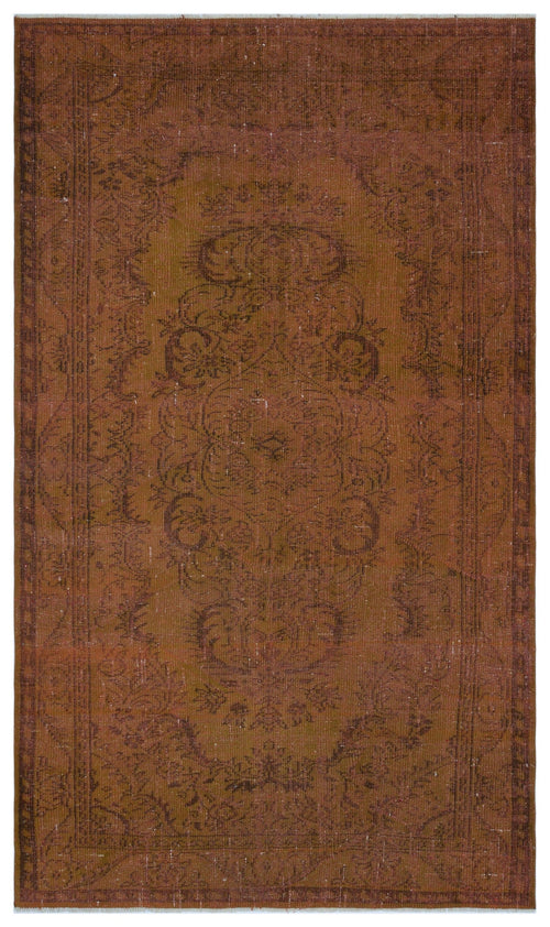 Atina Brown Vintage Wool Handmade Area Rug 5'6" x 9'5"