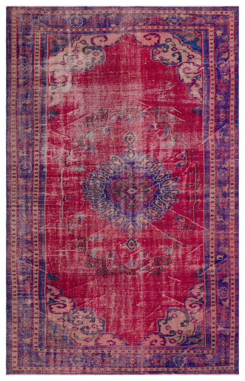 Atina Red Classic Wool Handmade Area Rug 5'9" x 8'11"