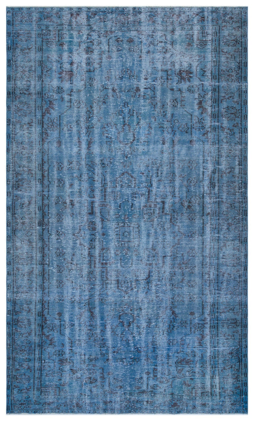 Atina Blue Vintage Wool Handmade Area Rug 6'0" x 9'8"