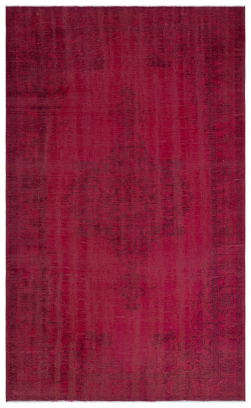 Atina Red Vintage Wool Handmade Area Rug 5'5" x 10'0"
