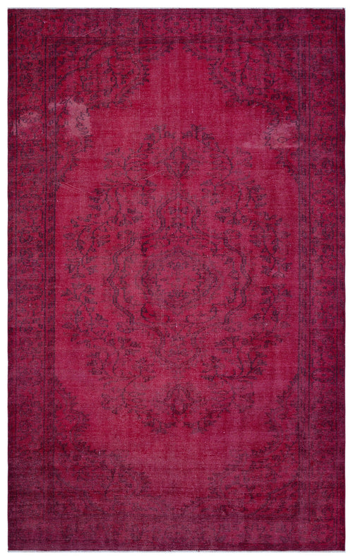 Atina Pink Vintage Wool Handmade Area Rug 6'0" x 9'6"