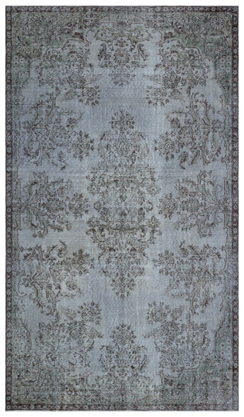Atina Grey Vintage Wool Handmade Area Rug 6'1" x 9'1"