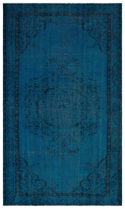 Atina Turquoise Vintage Wool Handmade Area Rug 5'6" x 9'0"