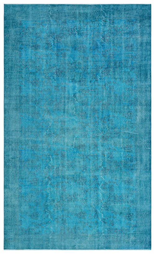 Atina Turquoise Vintage Wool Handmade Area Rug 5'7" x 8'3"