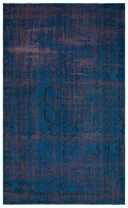 Atina Turquoise Vintage Wool Handmade Area Rug 5'7" x 9'3"