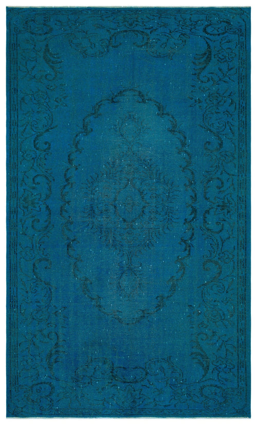 Atina Turquoise Vintage Wool Handmade Area Rug 5'11" x 8'0"