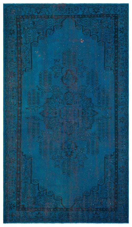 Atina Turquoise Vintage Wool Handmade Area Rug 5'3" x 9'1"