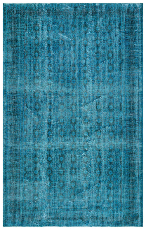 Atina Turquoise Vintage Wool Handmade Area Rug 6'1" x 9'8"