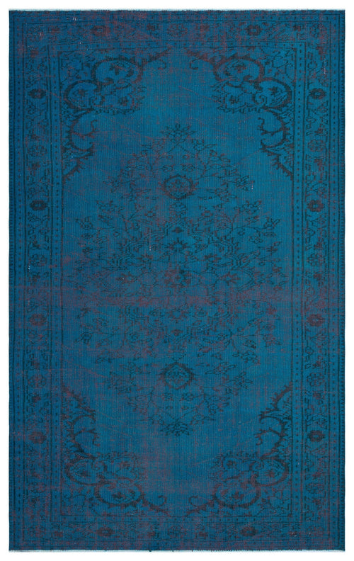 Atina Turquoise Vintage Wool Handmade Area Rug 4'11" x 8'1"