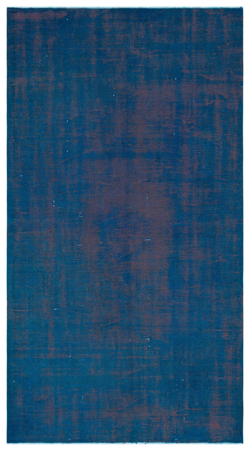 Atina Blue Vintage Wool Handmade Area Rug 4'8" x 8'5"